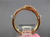 .68CT WHITE & LIGHT PINK DIAMOND 18KT WHITE & ROSE GOLD 3D LOVE KNOT FUN RING