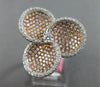 1.65CT WHITE & PINK DIAMOND 18KT WHITE & ROSE GOLD 3D 3 LEAF CLOVER FLOWER RING