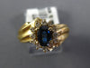 .81CT DIAMOND & AAA SAPPHIRE 14K YELLOW GOLD OVAL & ROUND FLOWER FRIENDSHIP RING
