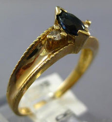 .42CT DIAMOND & AAA SAPPHIRE 14KT YELLOW GOLD 3D MARQUISE STAR FRIENDSHIP RING