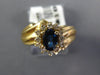 .81CT DIAMOND & AAA SAPPHIRE 14K YELLOW GOLD OVAL & ROUND FLOWER FRIENDSHIP RING