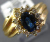 .81CT DIAMOND & AAA SAPPHIRE 14K YELLOW GOLD OVAL & ROUND FLOWER FRIENDSHIP RING