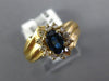 .81CT DIAMOND & AAA SAPPHIRE 14K YELLOW GOLD OVAL & ROUND FLOWER FRIENDSHIP RING