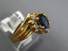.81CT DIAMOND & AAA SAPPHIRE 14K YELLOW GOLD OVAL & ROUND FLOWER FRIENDSHIP RING