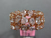 WIDE 3.91CT LIGHT PINK DIAMOND 18KT ROSE GOLD MULTI SHAPE 3 ROW ANNIVERSARY RING
