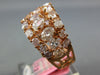 WIDE 3.91CT LIGHT PINK DIAMOND 18KT ROSE GOLD MULTI SHAPE 3 ROW ANNIVERSARY RING