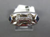 .58CT DIAMOND & AAA SAPPHIRE 18KT WHITE GOLD ROUND & PRINCESS H INITIAL FUN RING