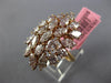 GIA EXTRA LARGE 5.63CT PINK DIAMOND 18KT ROSE GOLD 3D MARQUISE CLUSTER LOVE RING