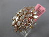 GIA EXTRA LARGE 5.63CT PINK DIAMOND 18KT ROSE GOLD 3D MARQUISE CLUSTER LOVE RING