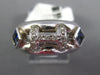 .58CT DIAMOND & AAA SAPPHIRE 18KT WHITE GOLD ROUND & PRINCESS H INITIAL FUN RING