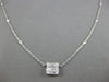 .54CT DIAMOND 18KT WHITE GOLD 3D ROUND & BAGUETTE INVISIBLE BY THE YARD NECKLACE