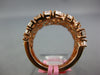 WIDE 3.91CT LIGHT PINK DIAMOND 18KT ROSE GOLD MULTI SHAPE 3 ROW ANNIVERSARY RING