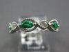 .89CT DIAMOND & AAA EMERALD 18K WHITE GOLD 3D ROUND & MARQUISE INFINITY FUN RING