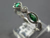 .89CT DIAMOND & AAA EMERALD 18K WHITE GOLD 3D ROUND & MARQUISE INFINITY FUN RING