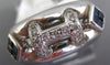.58CT DIAMOND & AAA SAPPHIRE 18KT WHITE GOLD ROUND & PRINCESS H INITIAL FUN RING