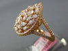 1.60CT LIGHT PINK & CANARY DIAMOND 18K YELLOW GOLD 3D CLUSTER TEAR DROP FUN RING