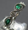 .89CT DIAMOND & AAA EMERALD 18K WHITE GOLD 3D ROUND & MARQUISE INFINITY FUN RING