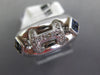.58CT DIAMOND & AAA SAPPHIRE 18KT WHITE GOLD ROUND & PRINCESS H INITIAL FUN RING