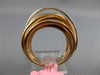 ESTATE LARGE 1.10CT WHITE & PINK DIAMOND 18KT WHITE & ROSE GOLD MULTI ROW RING