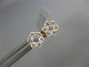 ESTATE .56CT DIAMOND 18KT YELLOW GOLD 3D CLUSTER FLOWER INVISIBLE STUD EARRINGS
