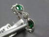 .89CT DIAMOND & AAA EMERALD 18K WHITE GOLD 3D ROUND & MARQUISE INFINITY FUN RING