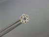 ESTATE .56CT DIAMOND 18KT YELLOW GOLD 3D CLUSTER FLOWER INVISIBLE STUD EARRINGS