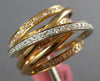 ESTATE LARGE 1.10CT WHITE & PINK DIAMOND 18KT WHITE & ROSE GOLD MULTI ROW RING