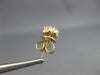 ESTATE .56CT DIAMOND 18KT YELLOW GOLD 3D CLUSTER FLOWER INVISIBLE STUD EARRINGS