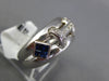 .58CT DIAMOND & AAA SAPPHIRE 18KT WHITE GOLD ROUND & PRINCESS H INITIAL FUN RING