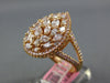 1.60CT LIGHT PINK & CANARY DIAMOND 18K YELLOW GOLD 3D CLUSTER TEAR DROP FUN RING