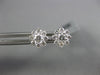 ESTATE .43CT DIAMOND 18KT WHITE GOLD 3D CLASSIC FLOWER STUD EARRINGS