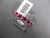 .82CT DIAMOND & AAA RUBY 14KT WHITE GOLD PRINCESS SEMI ETERNITY ANNIVERSARY RING