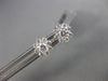 ESTATE .43CT DIAMOND 18KT WHITE GOLD 3D CLASSIC FLOWER STUD EARRINGS