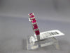 .82CT DIAMOND & AAA RUBY 14KT WHITE GOLD PRINCESS SEMI ETERNITY ANNIVERSARY RING