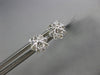 ESTATE .43CT DIAMOND 18KT WHITE GOLD 3D CLASSIC FLOWER STUD EARRINGS