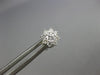 ESTATE .43CT DIAMOND 18KT WHITE GOLD 3D CLASSIC FLOWER STUD EARRINGS