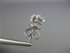 ESTATE .43CT DIAMOND 18KT WHITE GOLD 3D CLASSIC FLOWER STUD EARRINGS