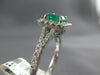 1.28CT DIAMOND & AAA EMERALD 14KT WHITE GOLD CLASSIC SQUARE HALO ENGAGEMENT RING