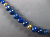 ESTATE AAA LAPIS 14KT YELLOW GOLD 3D GRADUATING BEADED ETERNITY NECKLACE #27779