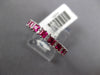.82CT DIAMOND & AAA RUBY 14KT WHITE GOLD PRINCESS SEMI ETERNITY ANNIVERSARY RING