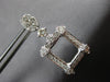 ESTATE 1.72CT DIAMOND 14KT WHITE GOLD 3D OPEN SQUARE OVAL HANGING EARRINGS