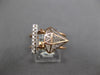 ESTATE WIDE .32CT DIAMOND 14KT WHITE & ROSE GOLD 3D CLASSIC BAR FUN RING