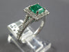 1.28CT DIAMOND & AAA EMERALD 14KT WHITE GOLD CLASSIC SQUARE HALO ENGAGEMENT RING