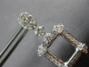 ESTATE 1.72CT DIAMOND 14KT WHITE GOLD 3D OPEN SQUARE OVAL HANGING EARRINGS