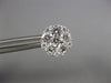 ESTATE LARGE 1.64CT DIAMOND 18KT WHITE GOLD 3D CLUSTER INVISIBLE STUD EARRINGS