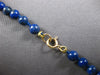 ESTATE AAA LAPIS 14KT YELLOW GOLD 3D GRADUATING BEADED ETERNITY NECKLACE #27779