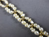 EXTRA LONG AAA PEARL 14K YELLOW GOLD DOUBLE STRAND OVAL LINK FUN NECKLACE #27777