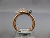 ESTATE WIDE .32CT DIAMOND 14KT WHITE & ROSE GOLD 3D CLASSIC BAR FUN RING