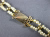EXTRA LONG AAA PEARL 14K YELLOW GOLD DOUBLE STRAND OVAL LINK FUN NECKLACE #27777