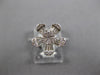 ESTATE .42CT DIAMOND 14KT WHITE GOLD CLASSIC ROUND & BAGUETTE FLOWER LOVE RING